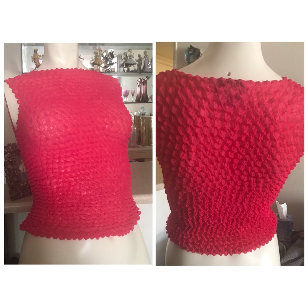 Y2K  2000’s Hot pink top!! Expandable material!